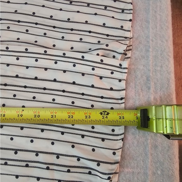 LOFT Black and White Striped Button Down Shirt - Picture 7 of 7